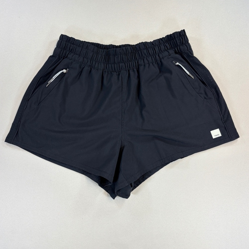 Vuori Dash Shorts Women Small Black 3" Athletic Running Hiking Gym Workout